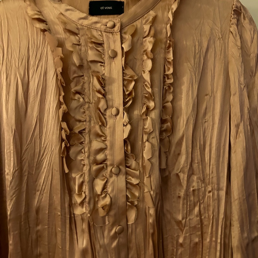 Et Vous Ashes of Roses Silk RuffledBlouse 12,